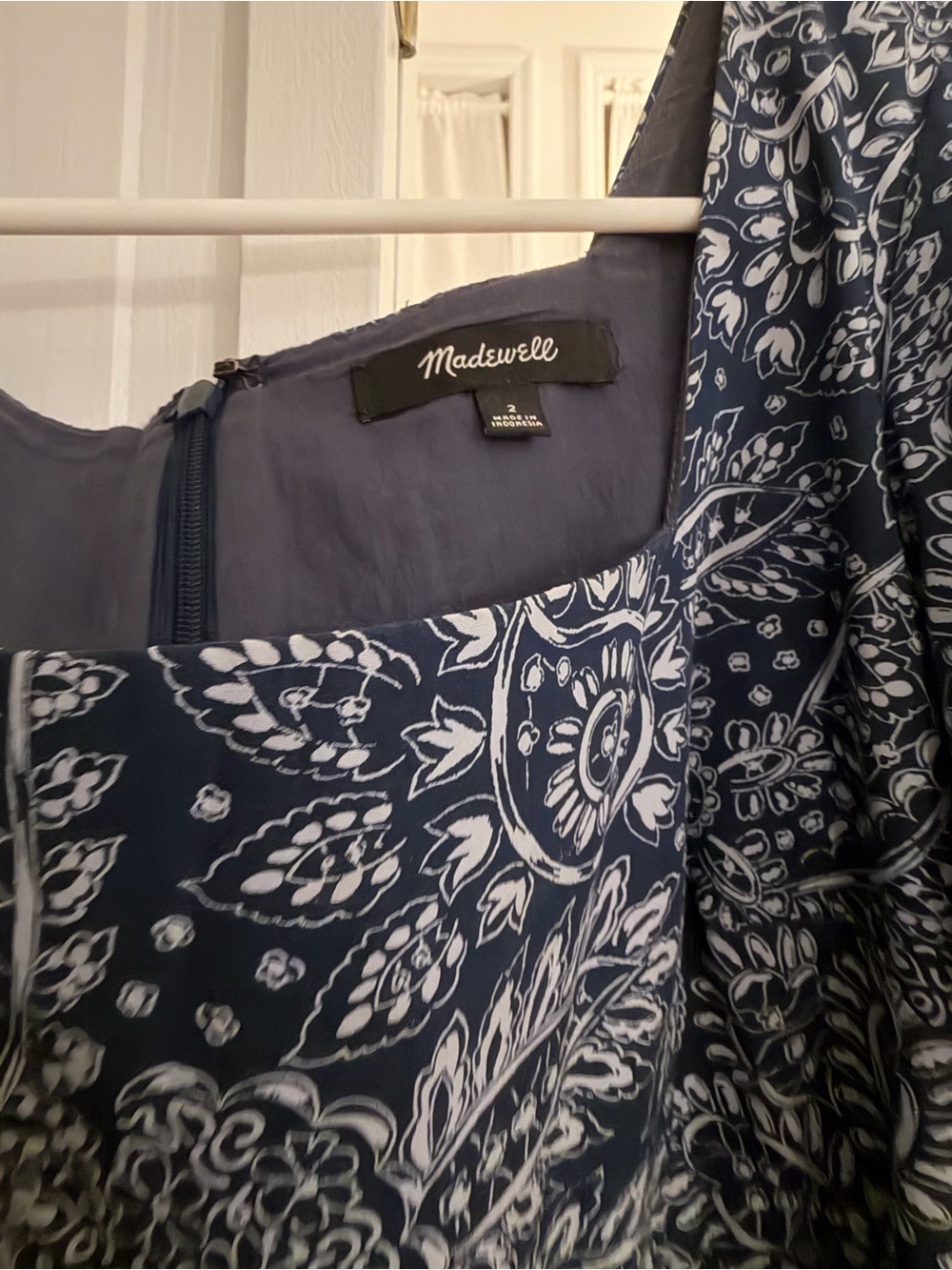 Madewell Navy and White Dress